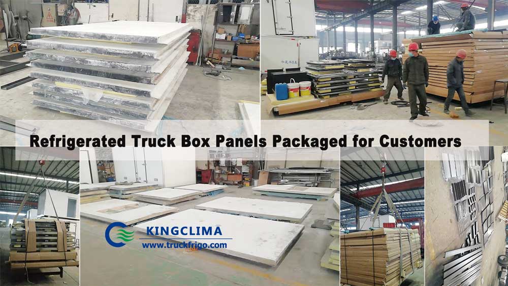 refrigerated truck bodies unassemble in factory 