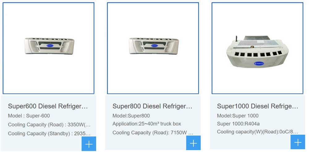 diesel powered truck refrigeration units