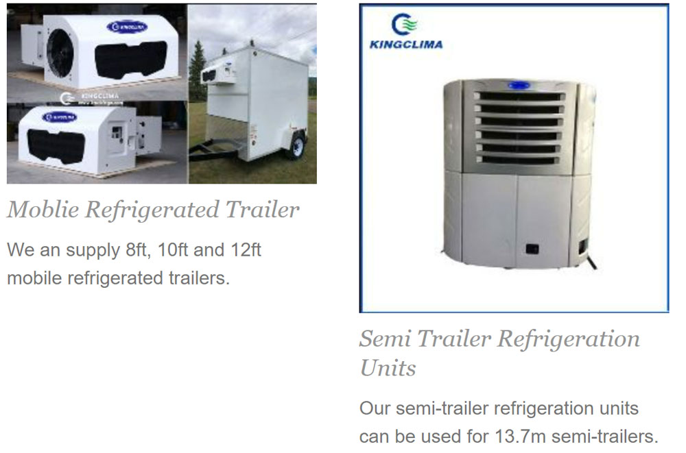 kingclima trailer refrigeration units